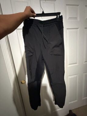 Lululemon Men's Black Jogger Pants with Cargo Pockets